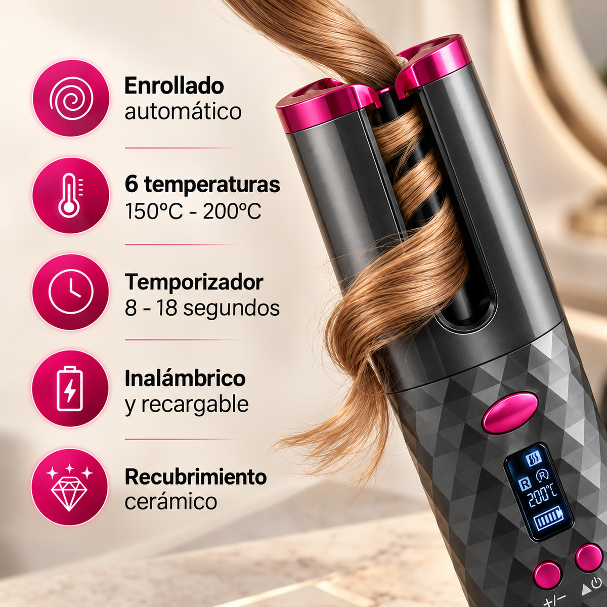 Rizador de pelo AUTOMÁTICO